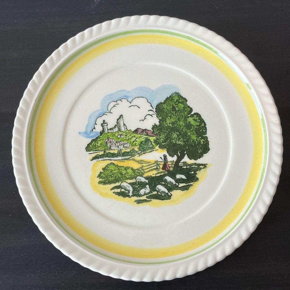 Vintage "French Provincial" Decorative Dinner Plate // Herman C. Kupper New York
